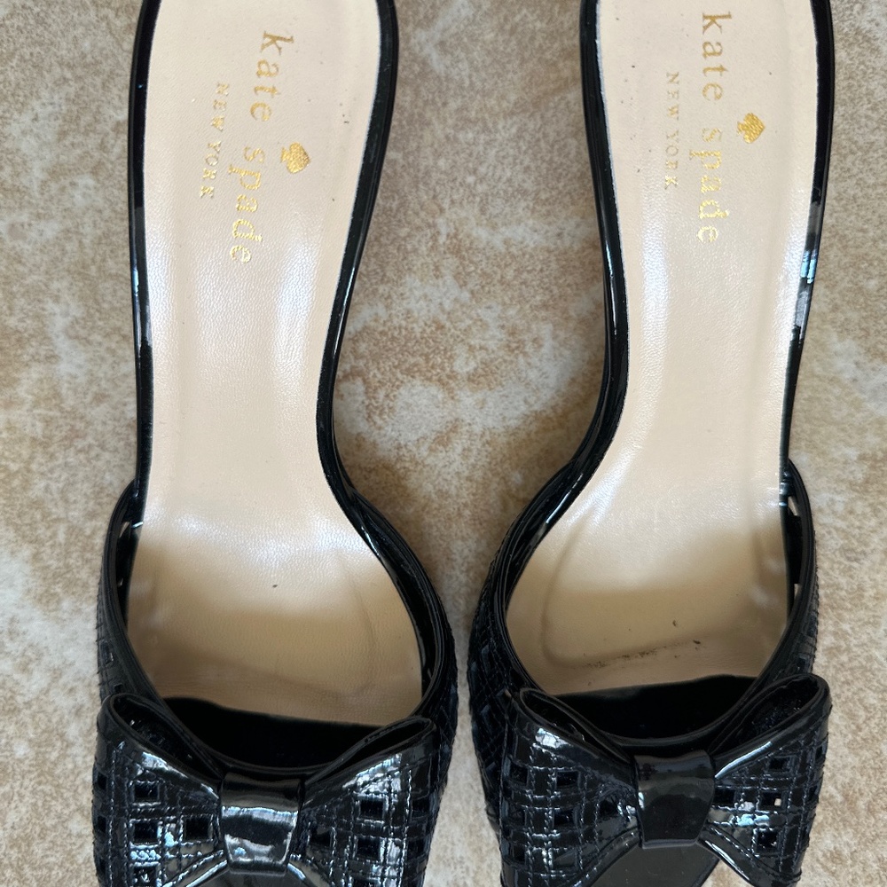 Kate spade patent black heel